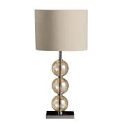 Miscona Cream Fabric Shade Table Lamp With Chrome Base