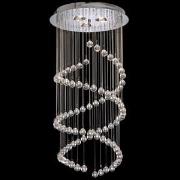 Double Spiral Crystal Balls Ceiling Light