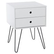 Outwell Telford Bedside Cabinet In White With 1 Drawer