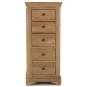 Carman Wooden Chest Of 5 Drawers In Natural