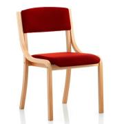 Charles Office Chair In Cherry And Wooden Frame