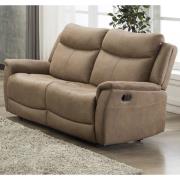 Arizones Fabric 2 Seater Electric Recliner Sofa In Caramel