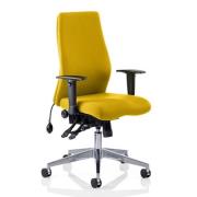 Onyx Office Chair In Senna Yellow With Arms