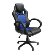 Dayton Faux Leather Gaming Chair In Black And Blue