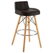 Porrima Faux Leather Effect Bar Stool In Black