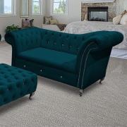 Izu Plush Velvet 2 Seater Sofa In Emerald