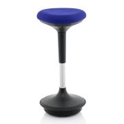 Sitall Fabric Office Visitor Stool With Stevia Blue Seat