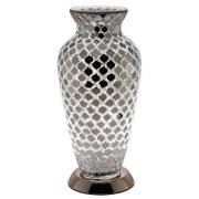 Apollo Mosaic Glass Vase Table Lamp In Mirrored Tile