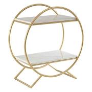 Maren Marble Shelving Unit With Gold Finish Frame