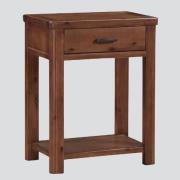 Areli Wooden Bedside Cabinet With 1 Drawer In Dark Brown
