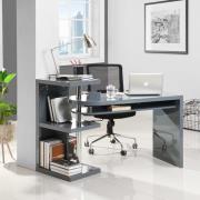 Sydney High Gloss Rotating Home And Office Laptop Desk in Grey