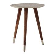 Algieba Round Wooden Side Table In White