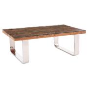 Kero Glass Top Coffee Table With U-Shaped Base In Natural