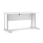 Prax 150cm Computer Desk In White With White Legs