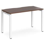 Arkos 1200mm Wooden Computer Desk In Walnut With White Legs