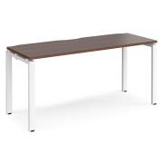 Arkos 1600mm Wooden Computer Desk In Walnut With White Legs