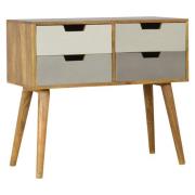 Nobly Wooden Gradient Console Table In Grey And White