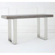 Ulmos Wooden Console Table With U-Shaped Base In Grey