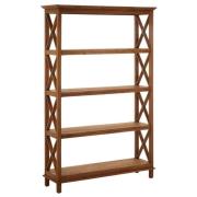 Lovito Wooden 4 Tiers Shelving Unit In Antique Brown