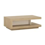 Lyco Wooden Coffee Table In Riviera Oak And White High Gloss