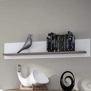 Tortola Small Wooden Wall Shelf In Oak And White