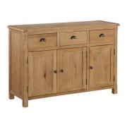 Trevino Sideboard In Oak With 3 Doors And 3 Drawers