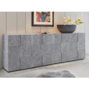 Aspen Wooden Sideboard In Concrete With 4 Doors