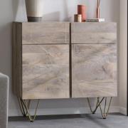 Dhort Medium Wooden Sideboard In Natural With 2 Doors