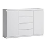 Felton Wooden 2 Doors 4 Drawers Sideboard In Alpine White