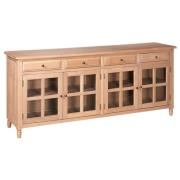 Lyox Wooden 4 Doors 4 Drawers Sideboard In Natural