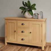 Rosemont Wooden 2 Doors 3 Drawers Sideboard In Rustic Oak