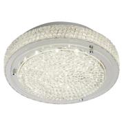 Vesta LED Flush Light In Chrome With Crystal Centre Decor