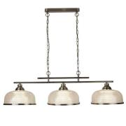 Bistro II 3 Light Ceiling Bar In Antique Brass