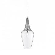 Whisk Chrome Trim Pendant Lamp And Grey Ceiling Suspension