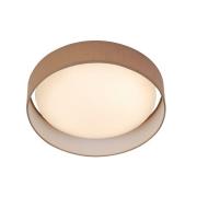 Canopus 1 Light LED Flush Ceiling Light In Brown Shade