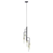 Laguna Iron 5 Pendant Light In Gold And Black