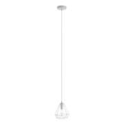 Belika Metal Geometric Wire Frame Pendant Light In White