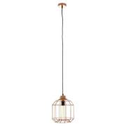 Ceakon Metal Wire Frame Pendant Light In Copper