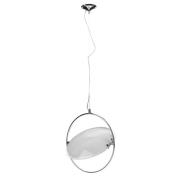 Lunarto Small White Glass Shade Pendant Light In Chrome