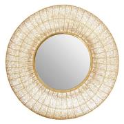 Casa Round Wall Mirror In Gold Metal Frame