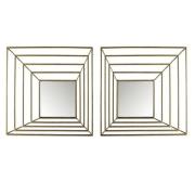 Shift Set Of 2 Wall Bedroom Mirror In Gold Frame