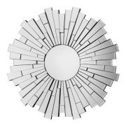 Glitacoz Round Wall Mirror In Silver Glass Frame