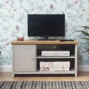 Loftus Wooden Small TV Stand In Grey With 1 Door