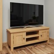 Rosemont Wooden 2 Doors 1 Shelf TV Stand In Rustic Oak