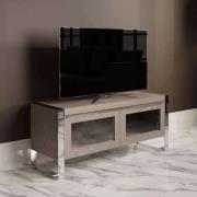 Irvane Wooden TV Stand With 2 Doors In Grey Oak