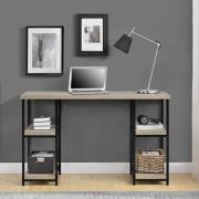 Ellicott Wooden Laptop Desk With 4 Shelves In Grey Oak