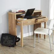 Redruth Extendable Desk Or Console Table In Oak With 2 Drawers