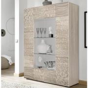 Ardent Wooden Display Cabinet With 2 Doors In Sonoma Oak