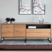 Darien Wooden Sideboard With 2 Doors 2 Drawers In Wild Oak