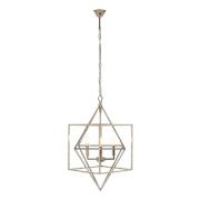 Kamloops Square Chandelier Ceiling Light In Silver Nickel